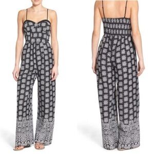 Band of gypsies black and white bustier jumpsuit size large